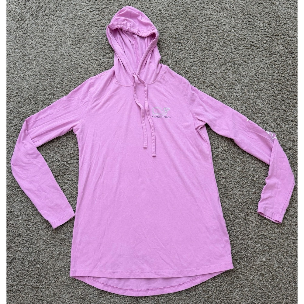 Vineyard Vines Edgartown Sun Hoodie Womens Pink Long Sleeve Whale Logo Size XXS